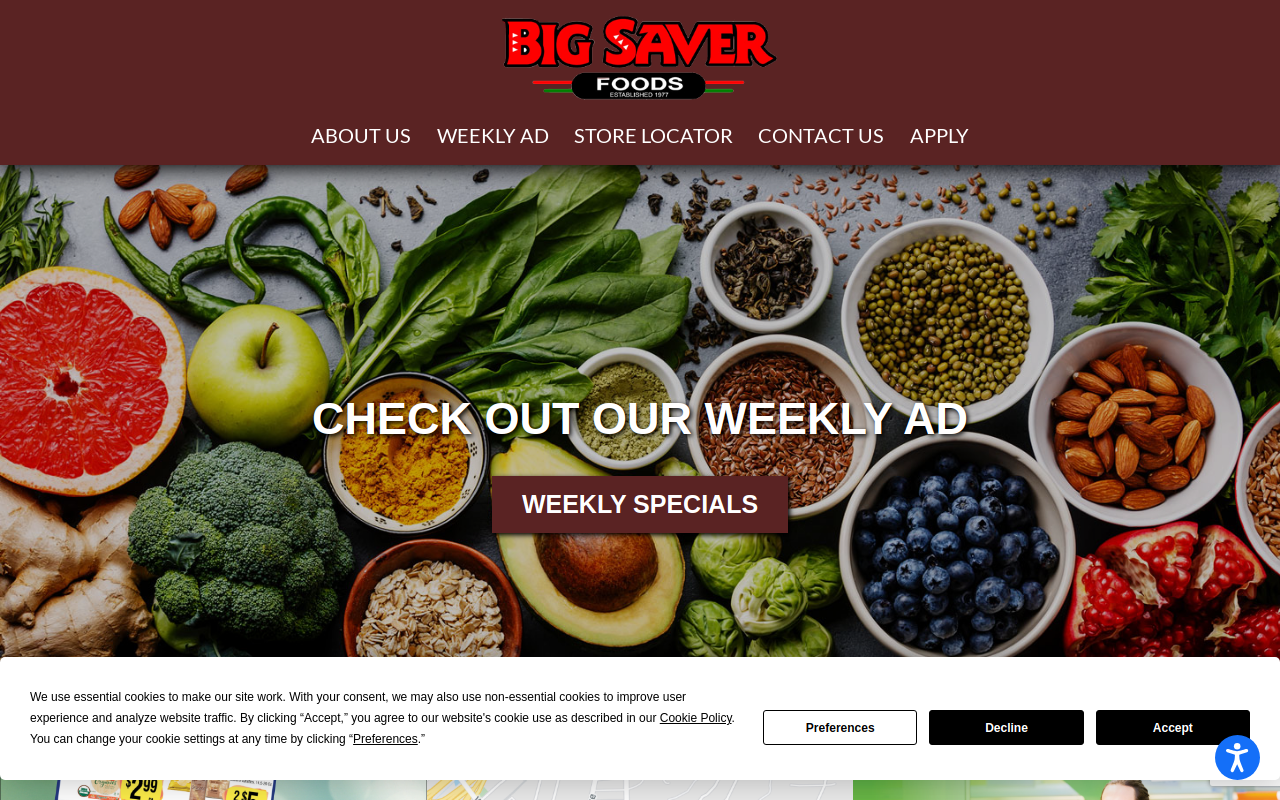 Big Saver Thrift Stores website preview
