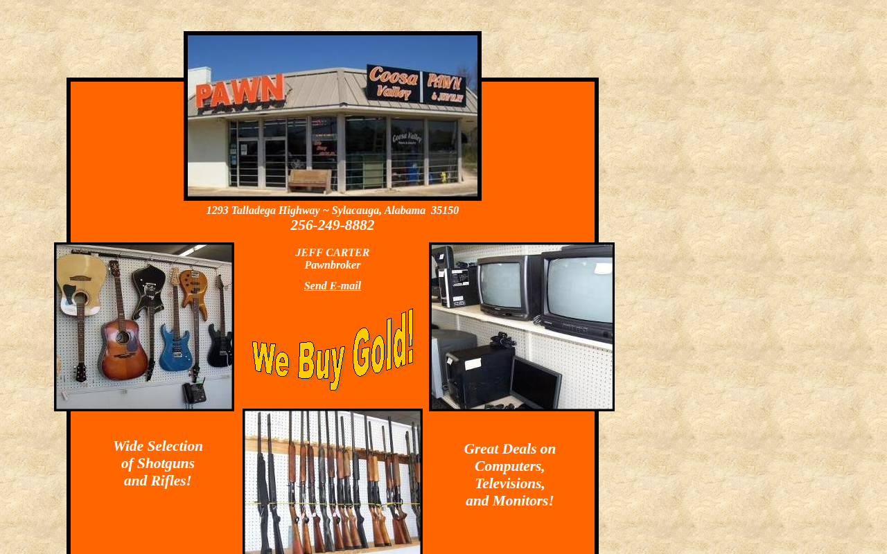 Coosa Valley Pawn website preview