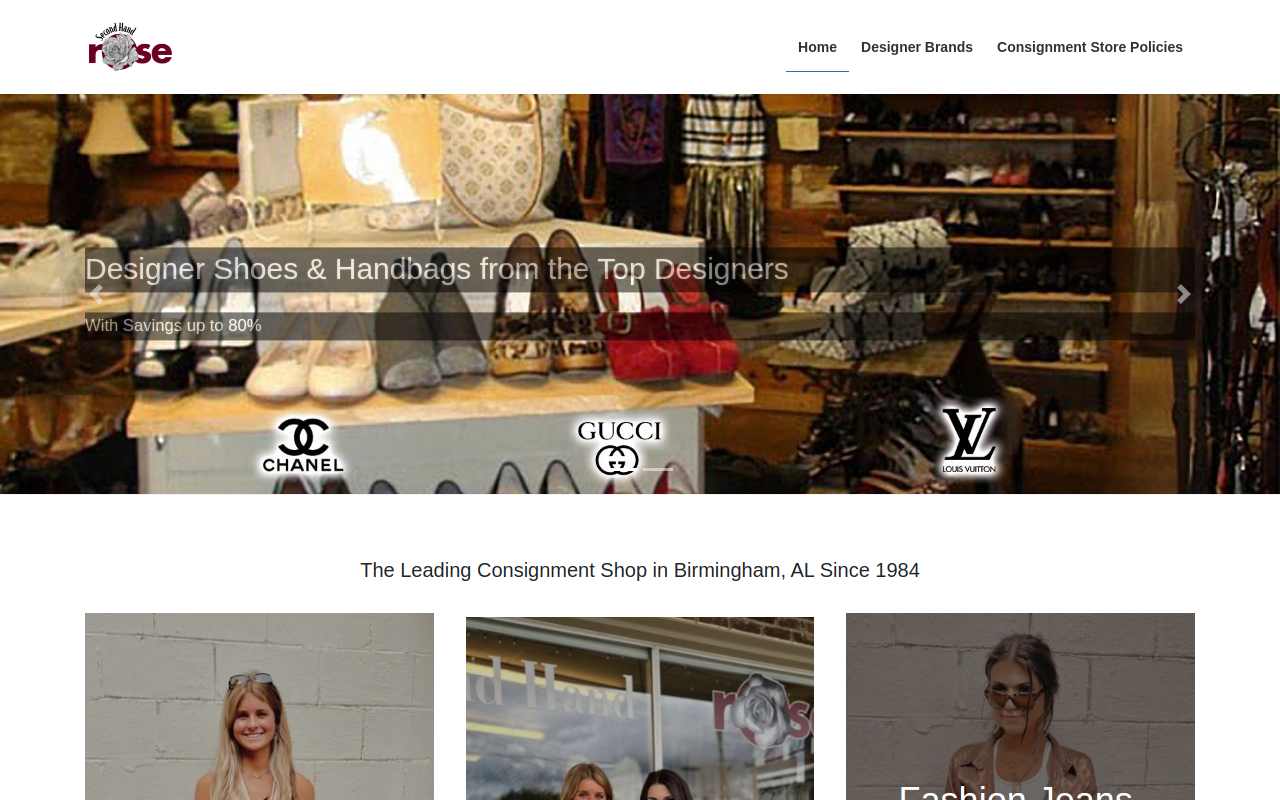Second Hand Rose website preview