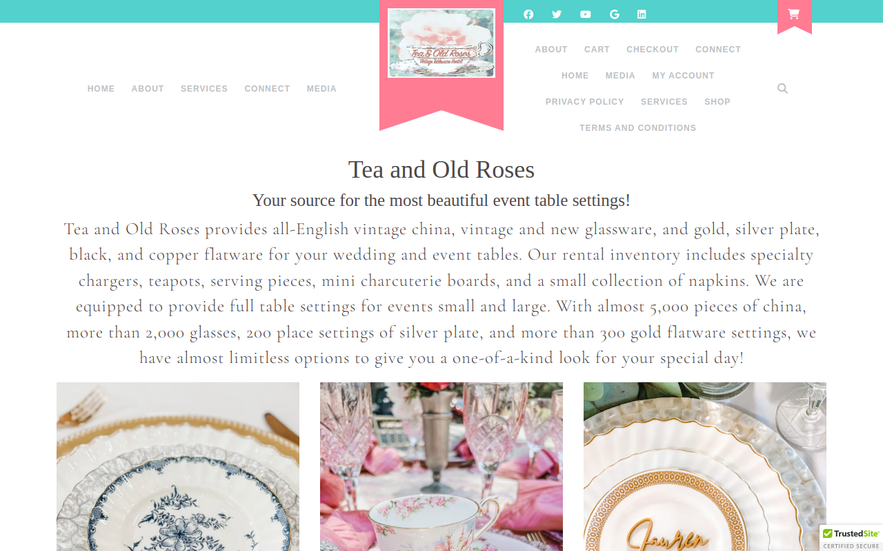 Tea and Old Roses website preview