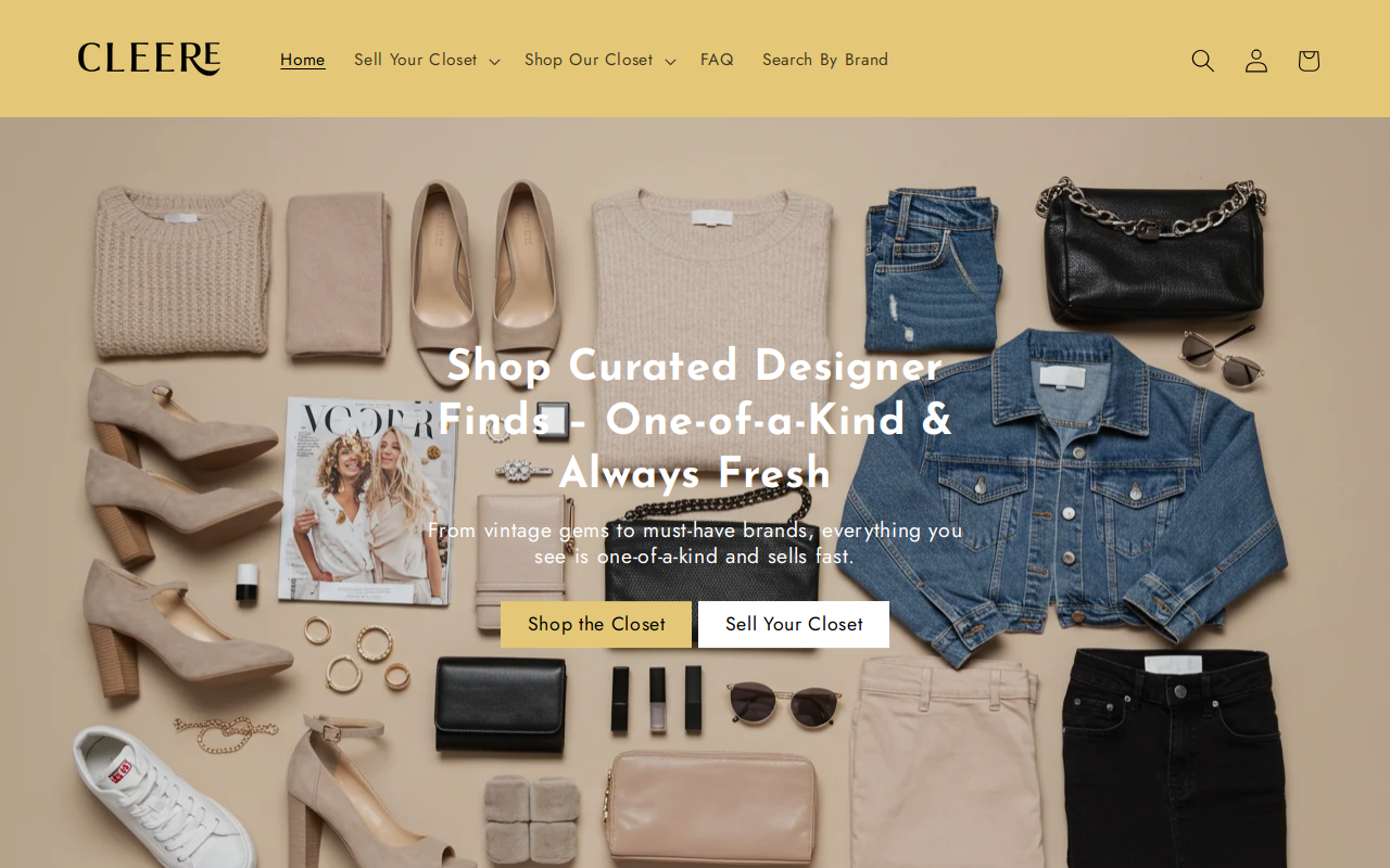 Cleere website preview