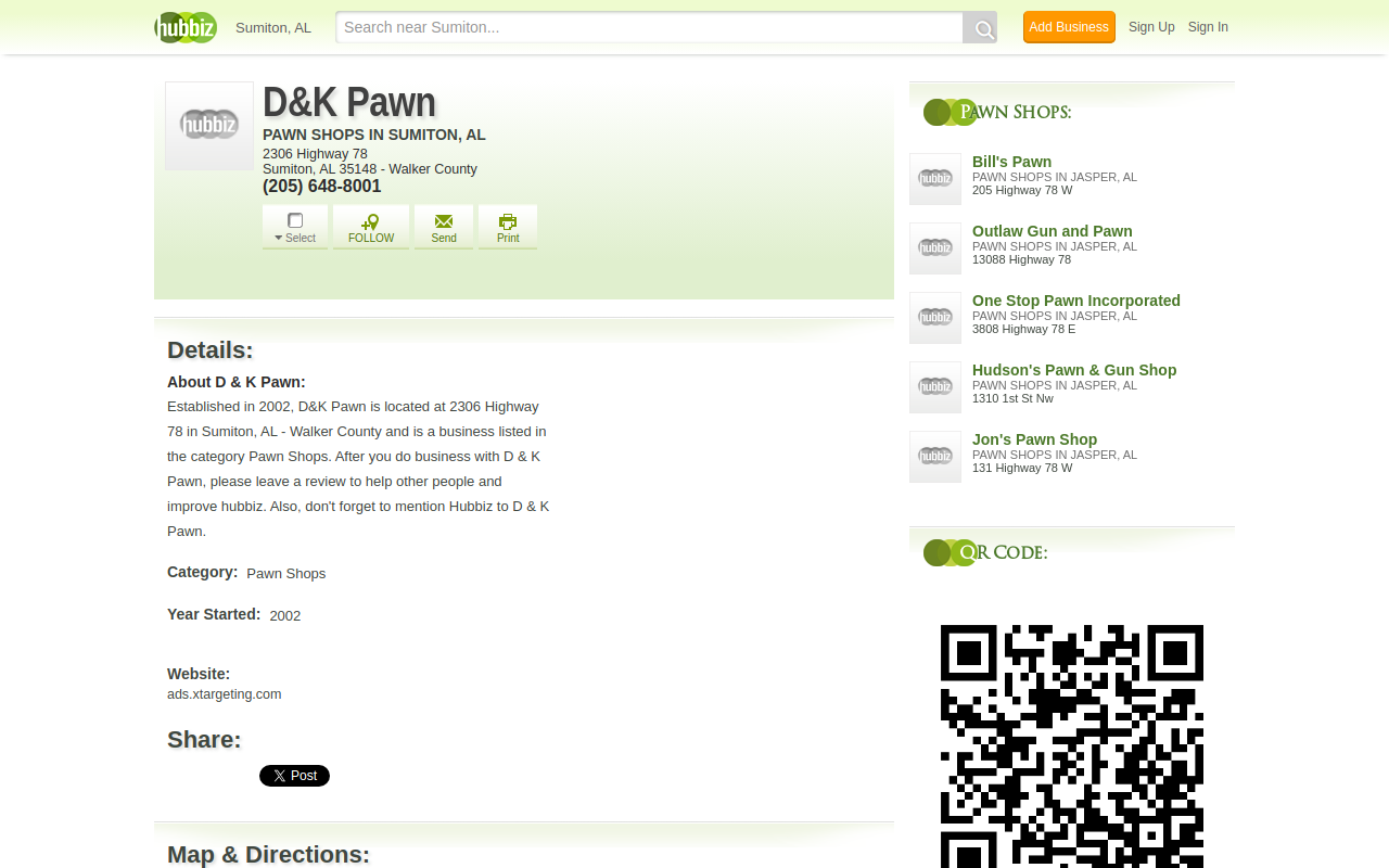 D & K Pawn website preview