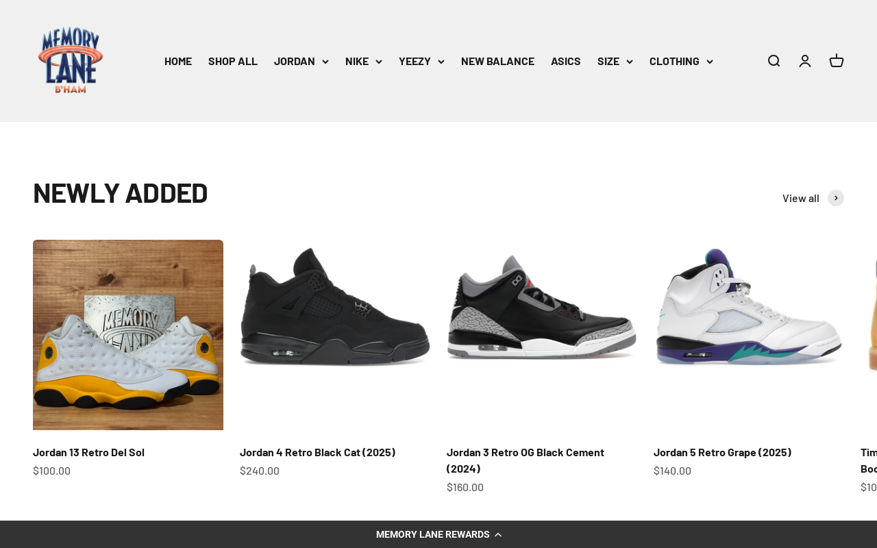 Memory Lane Birmingham website preview