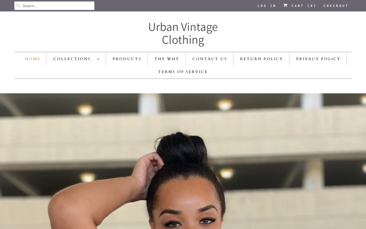 Urban Vintage Clothing website preview