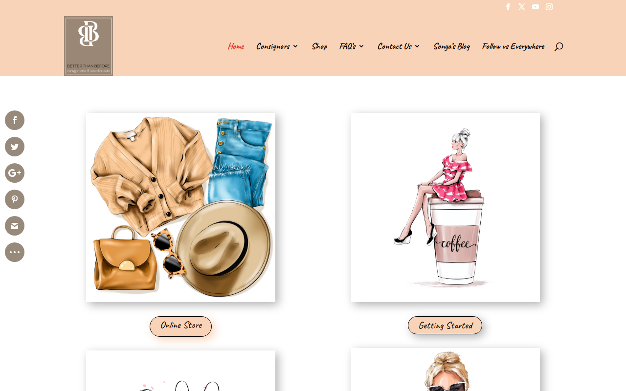 Better Than Before Consignment website preview