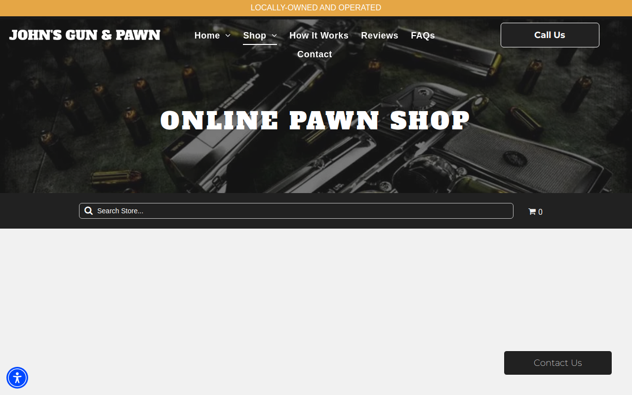 John's Gun & Pawn website preview