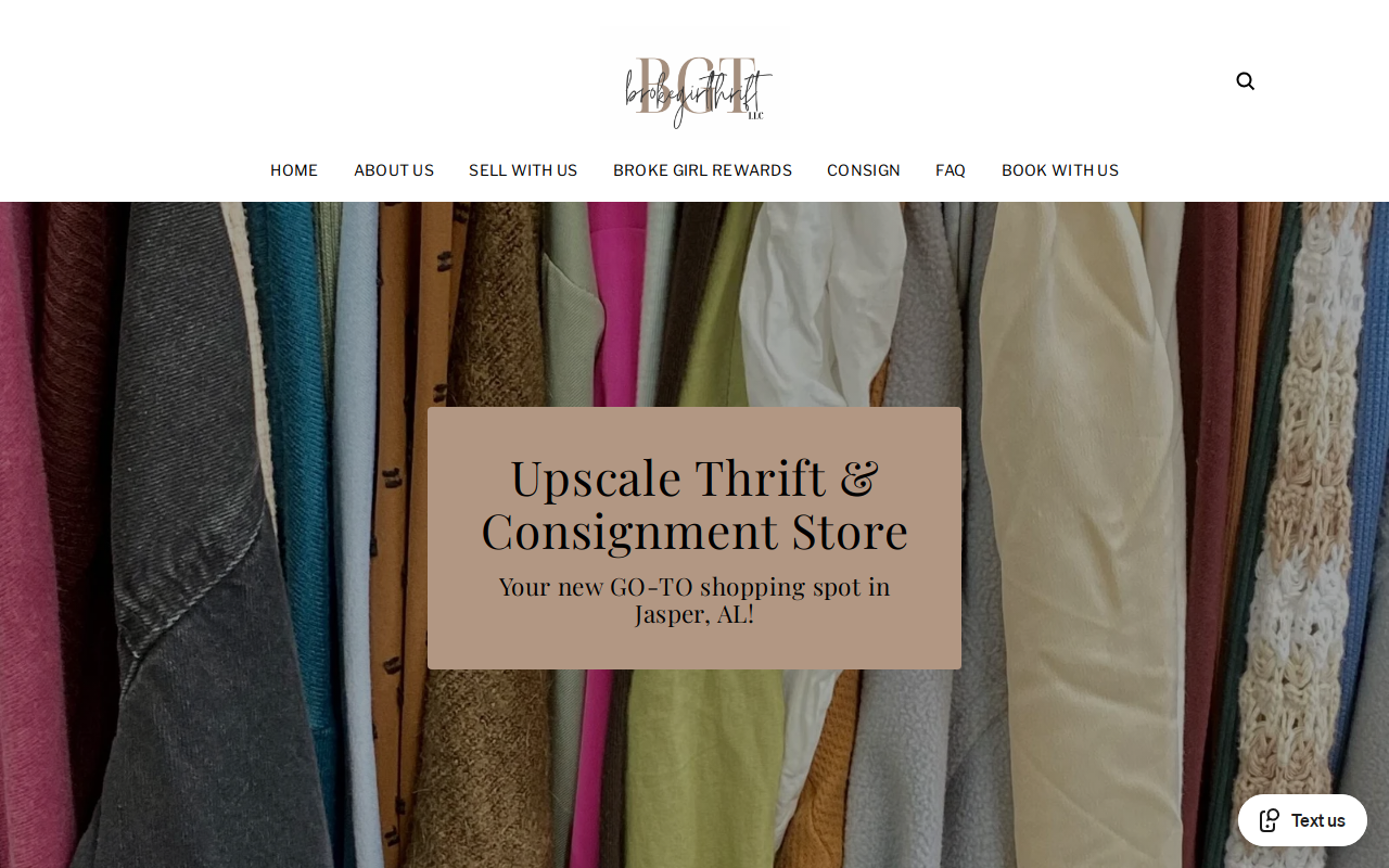 Broke Girl Thrift LLC website preview