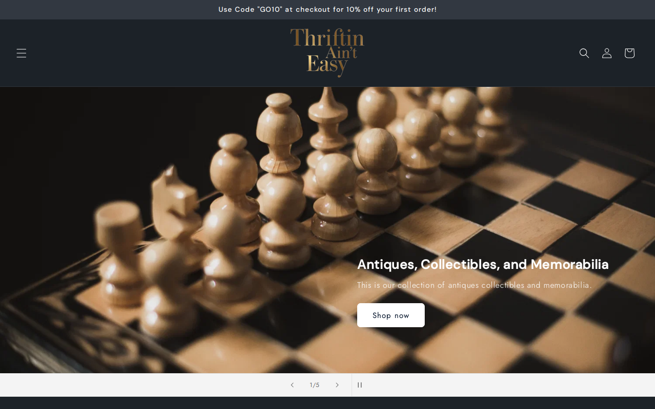 Thriftin Ain't Easy LP website preview