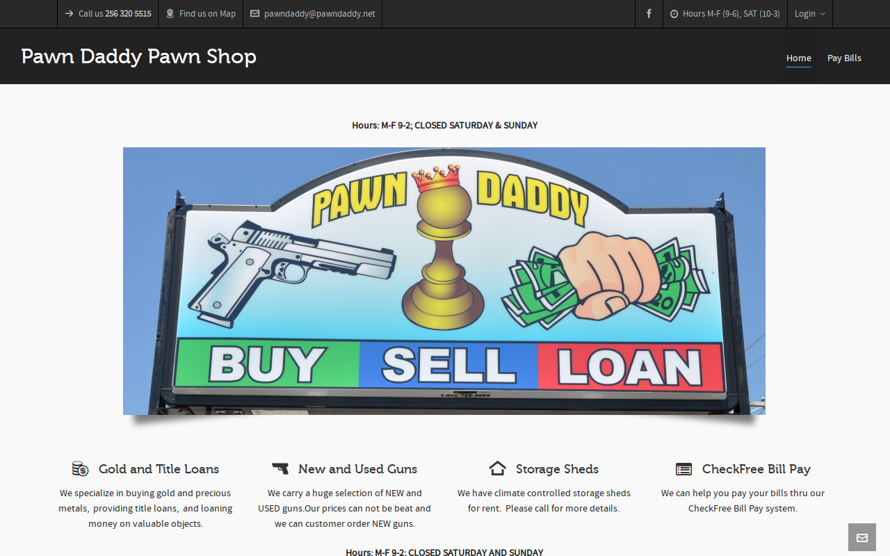 Pawn Daddy website preview