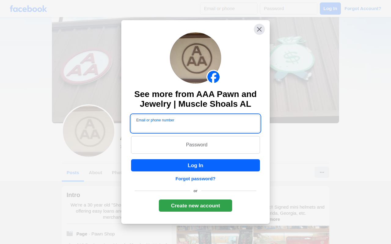 AAA Pawn and Jewelry website preview