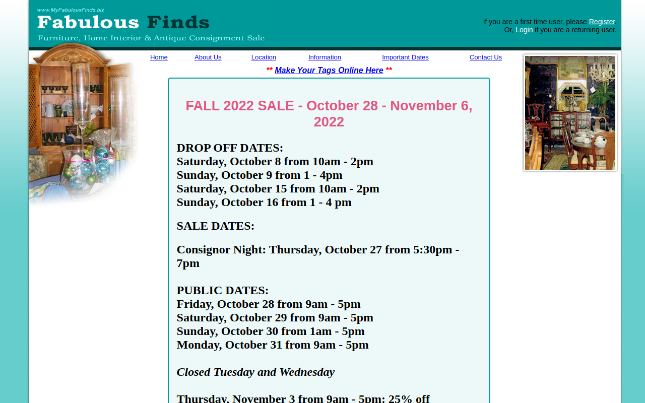 MyFabulousFinds.Biz website preview