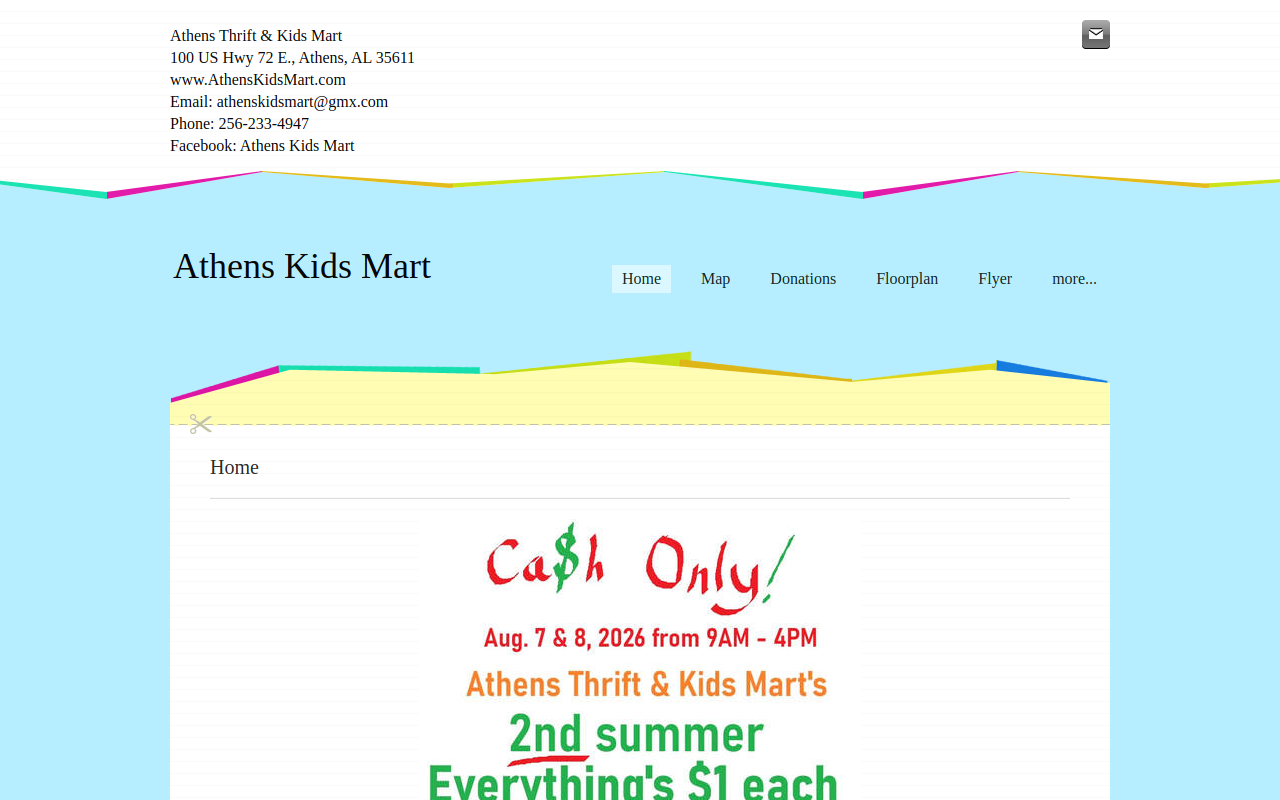 Athens Kids Mart website preview
