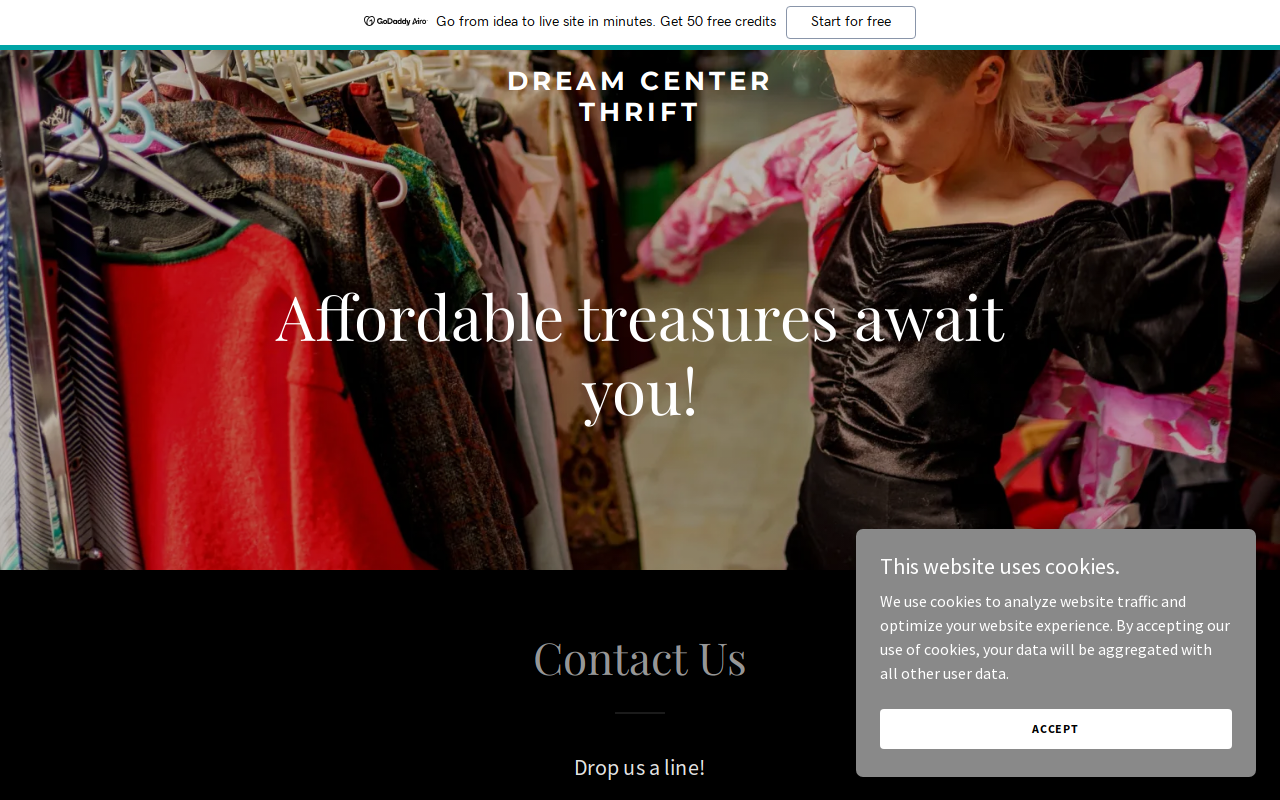 Dream Center Thrift & Consignment website preview
