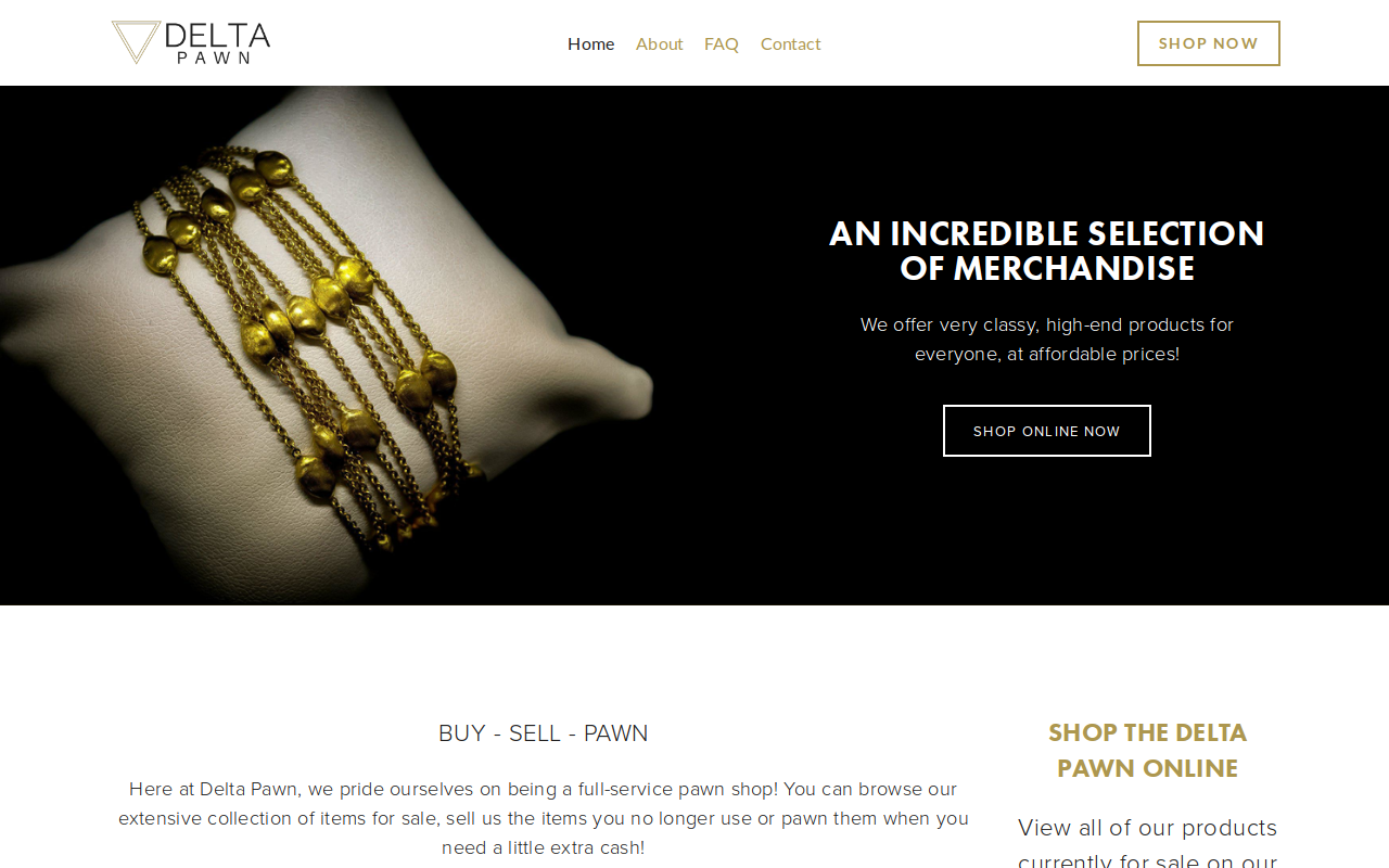 Delta Pawn website preview