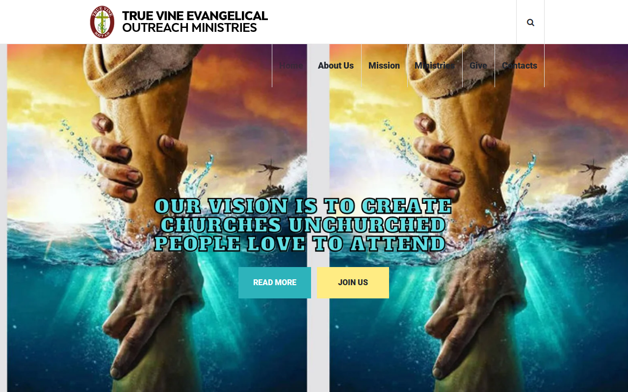 True Vine Thrift Store website preview
