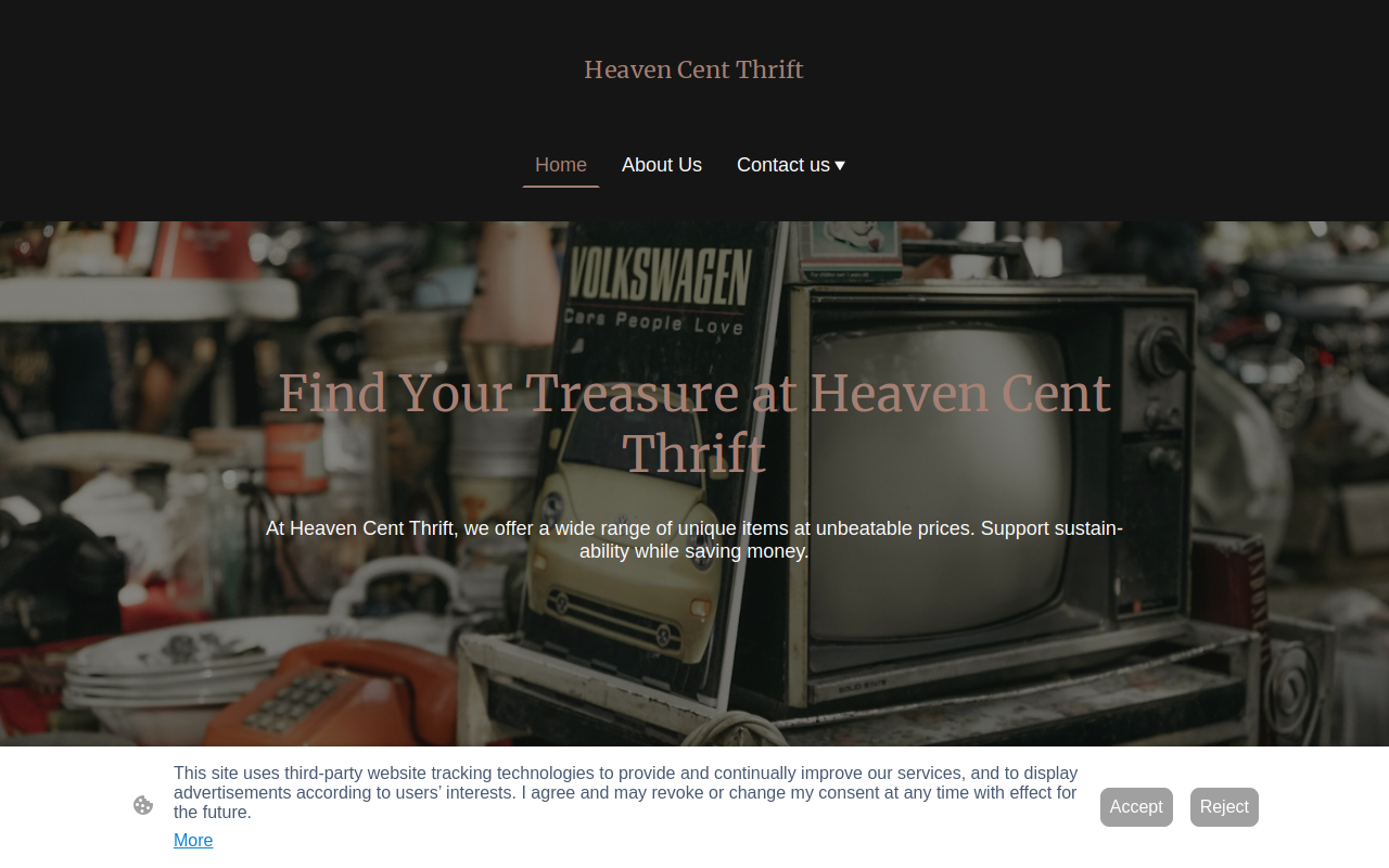 Heaven Cent Thrift website preview