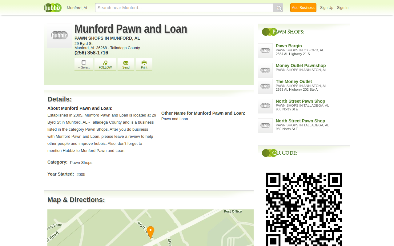 Munford Pawn & Loan website preview