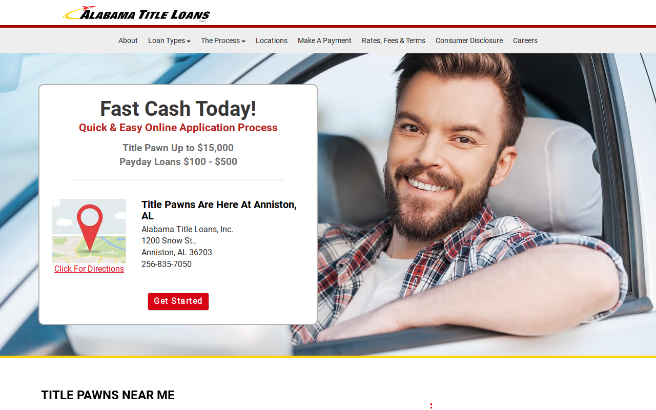 Alabama Title Loans website preview