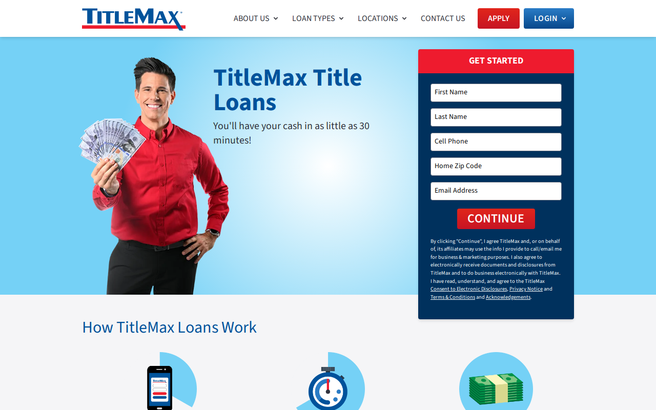 TitleMax website preview