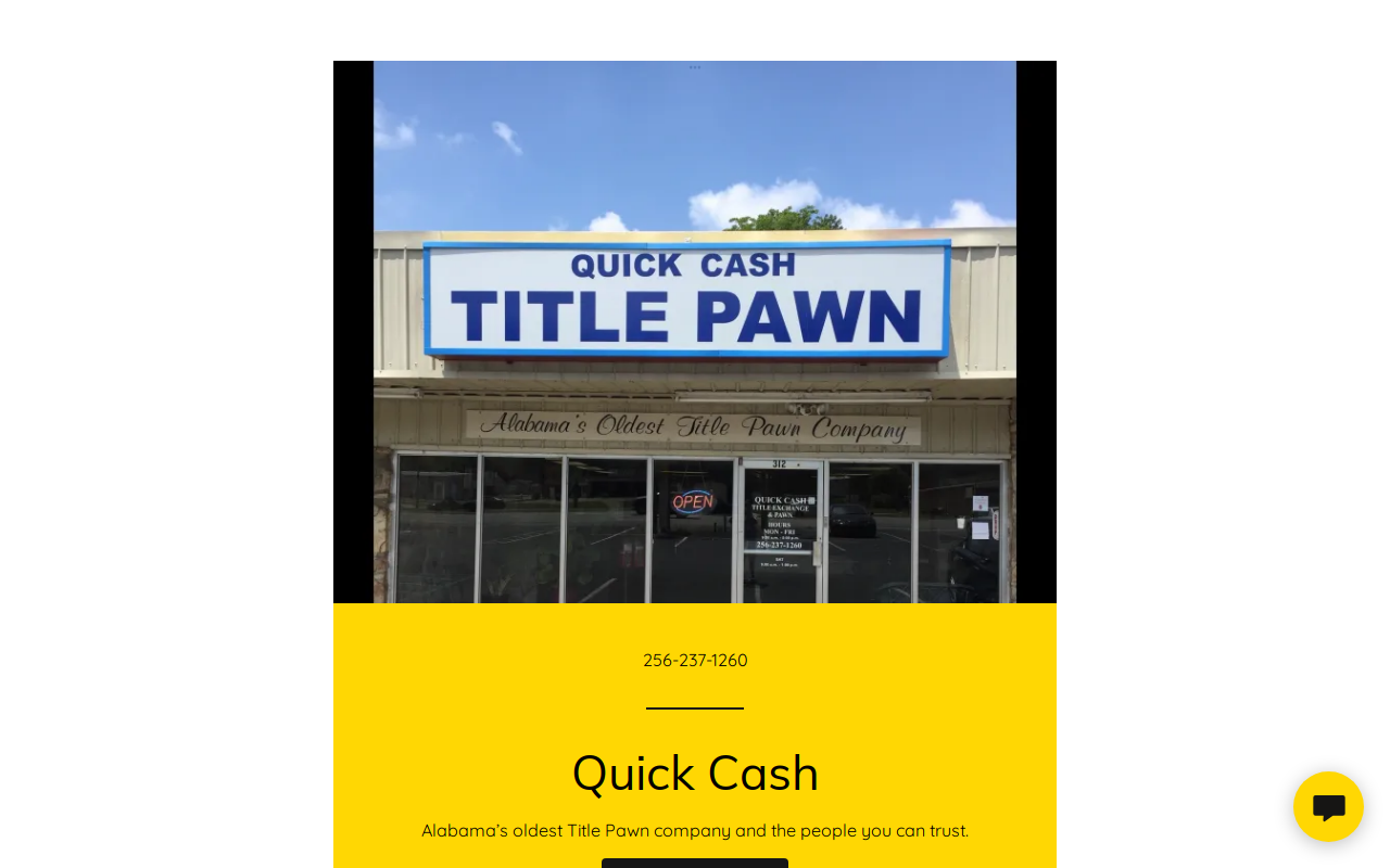 Quick Cash Title Pawn of Anniston website preview