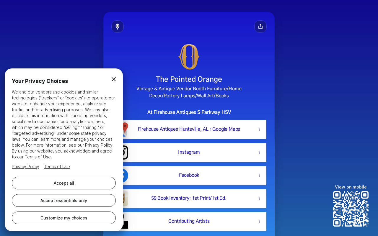 The Pointed Orange website preview