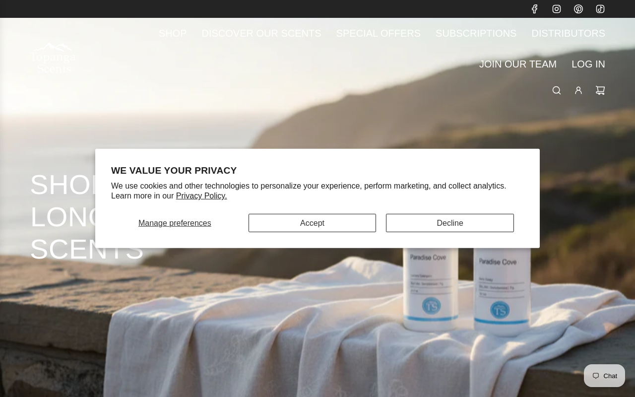 Topanga at Vendors website preview