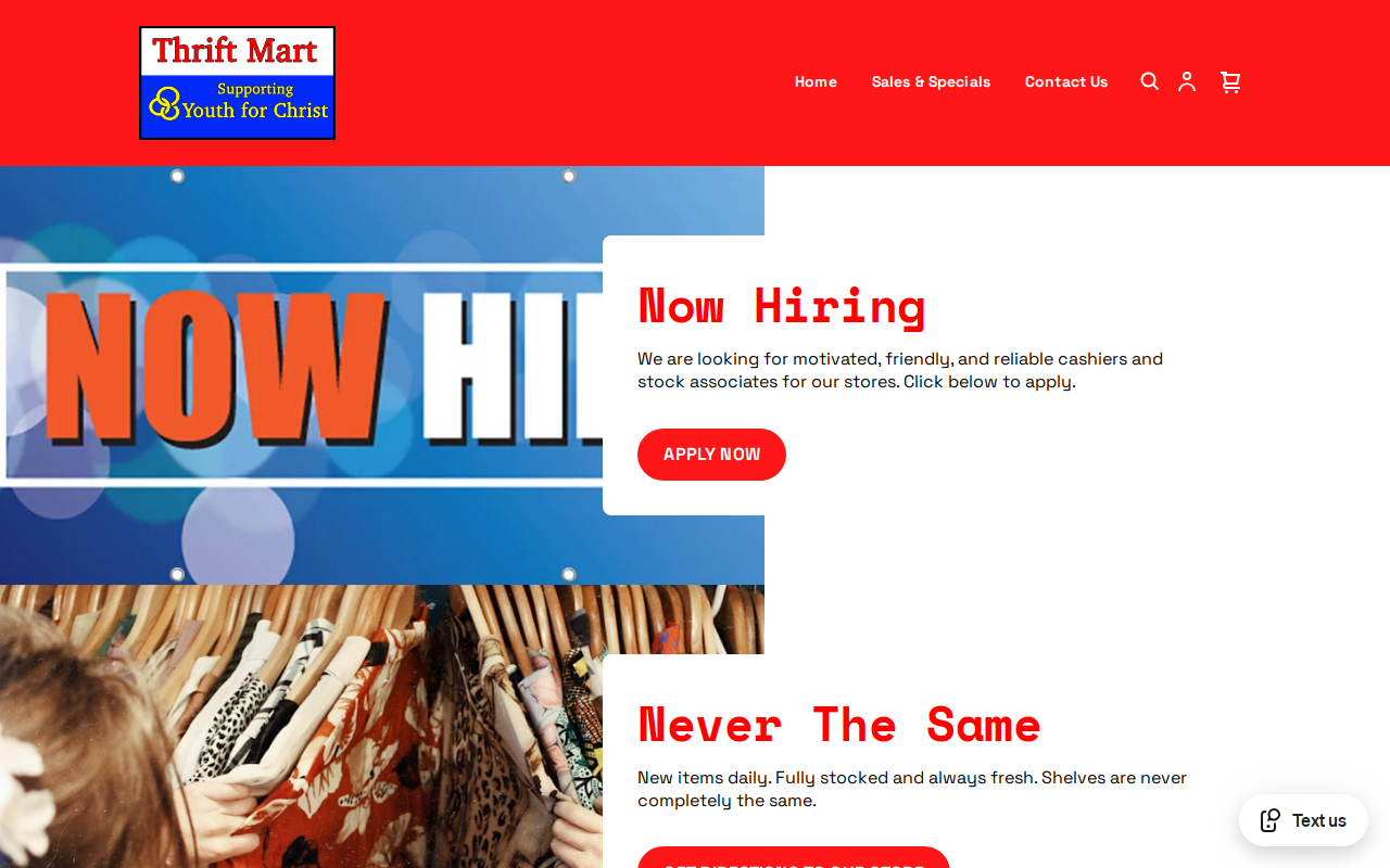 Thrift Mart website preview