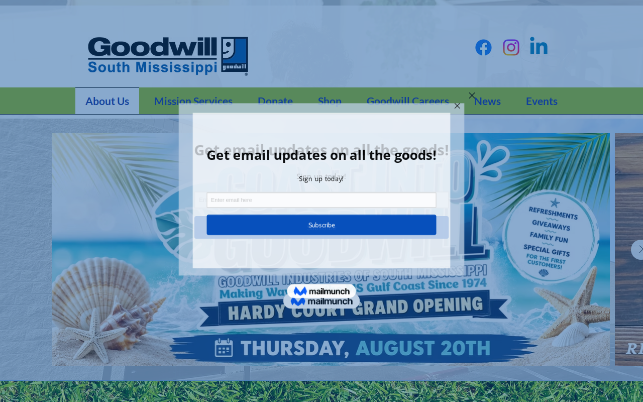 Goodwill Super Store & Donation Center website preview