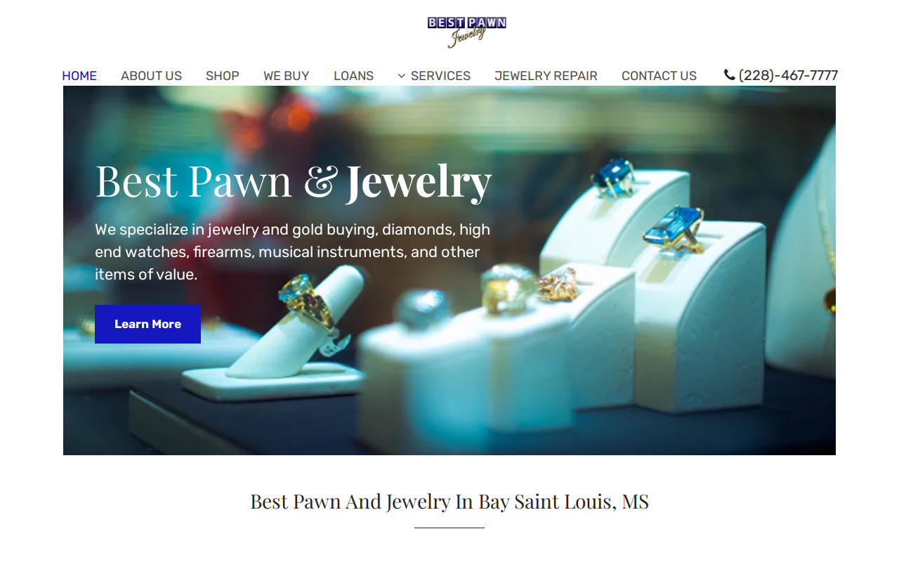 Best Pawn and Jewelry website preview