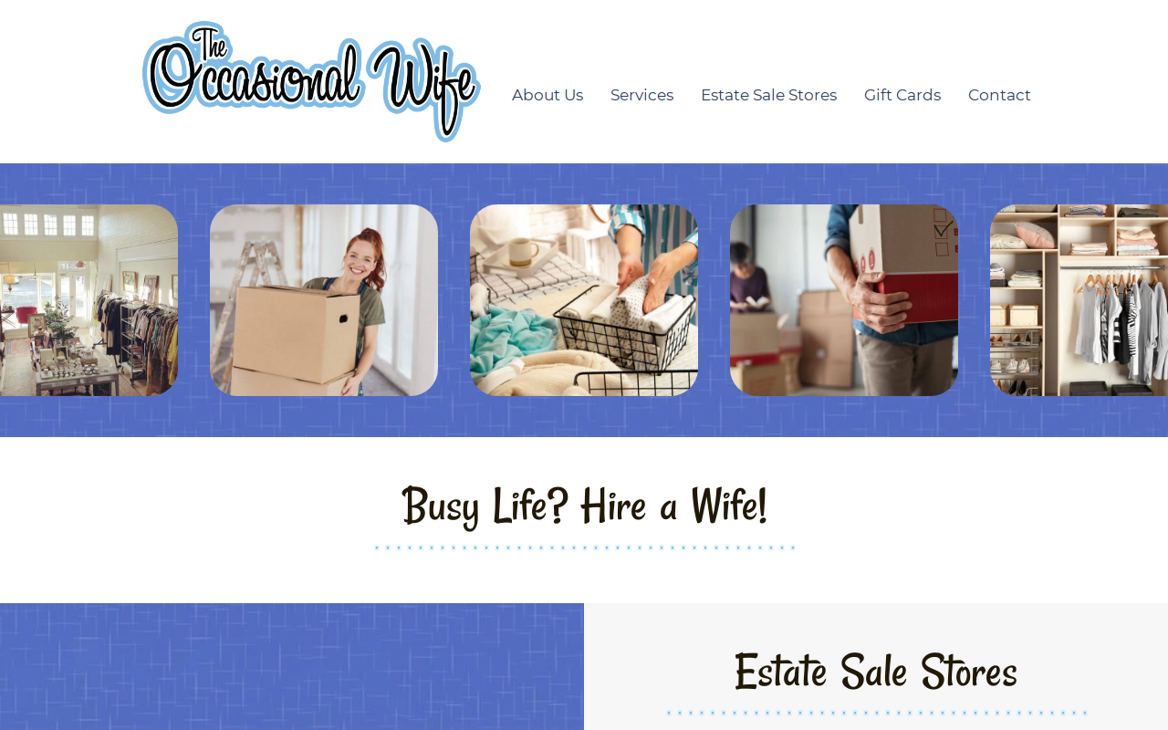 The Occasional Wife Pass Christian website preview