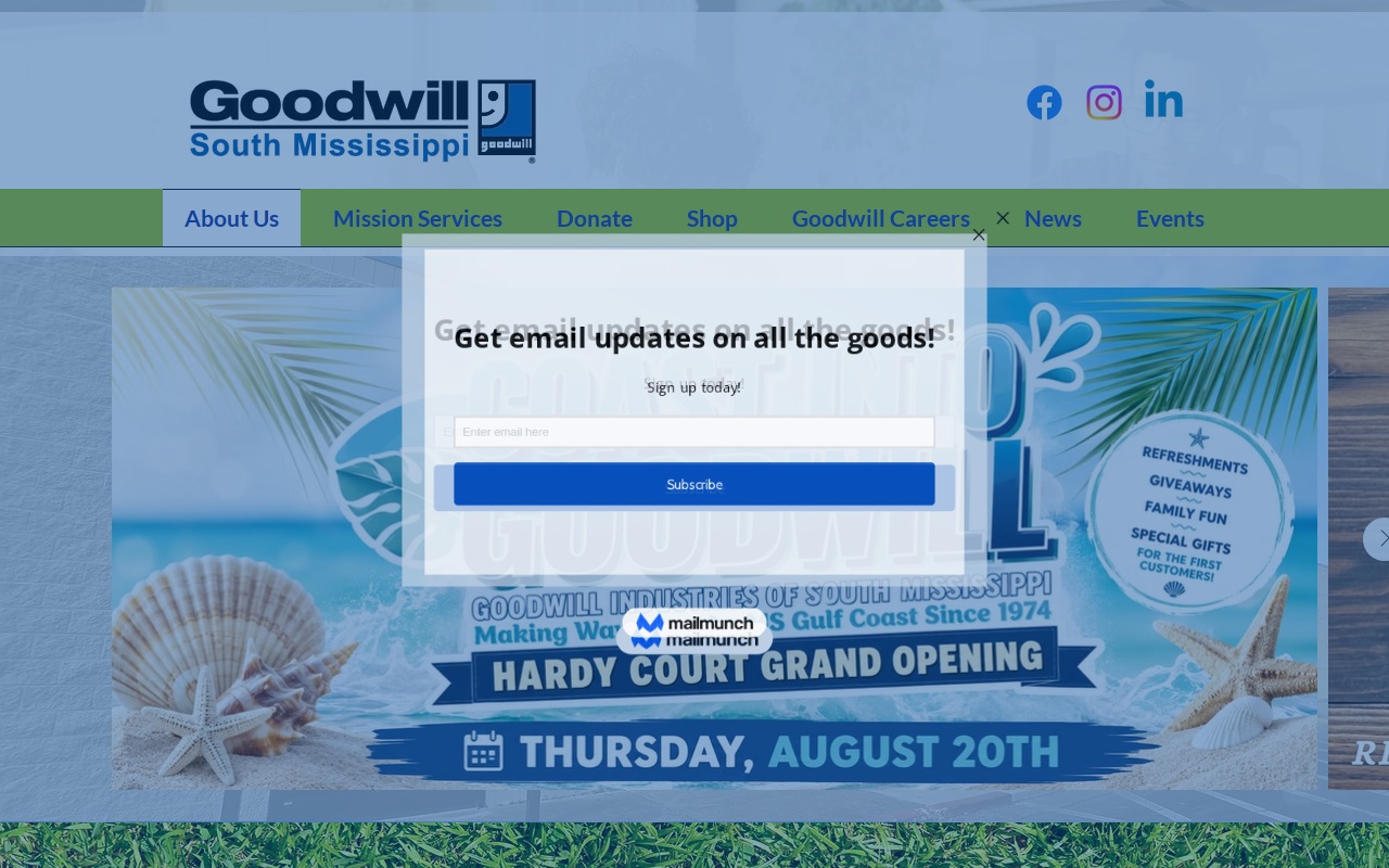 Goodwill D'Iberville website preview