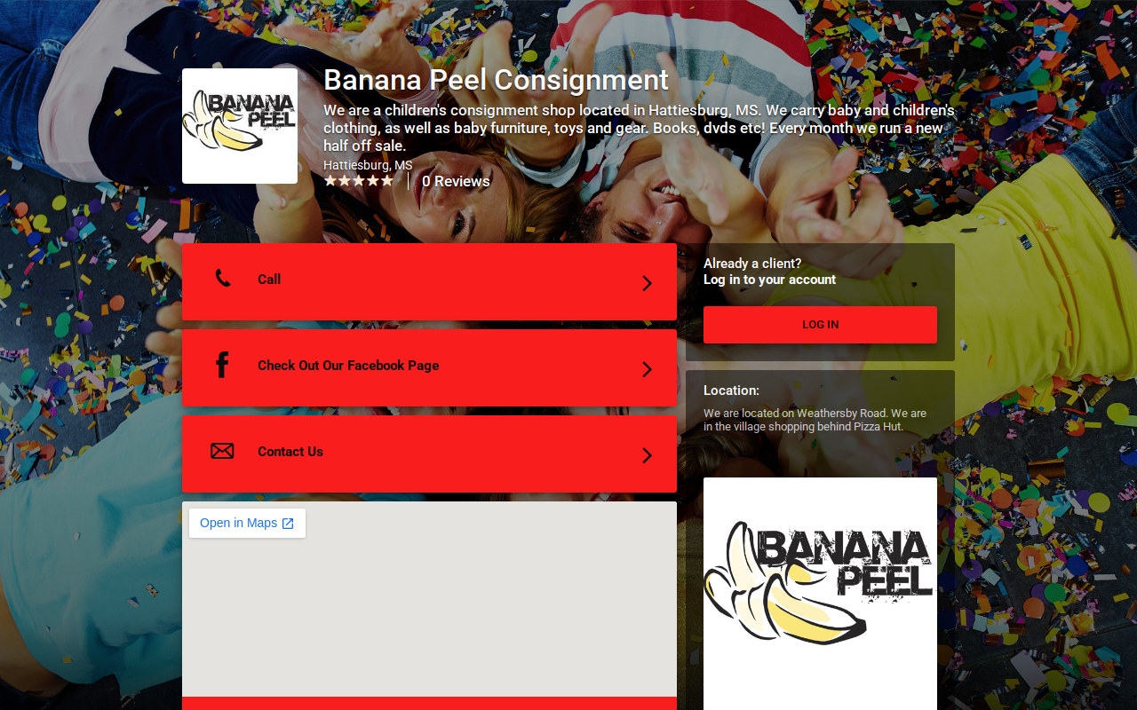 Banana Peel Consignment website preview