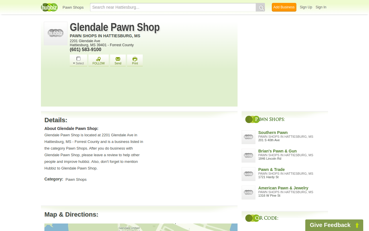 Glendale Pawn Shop website preview