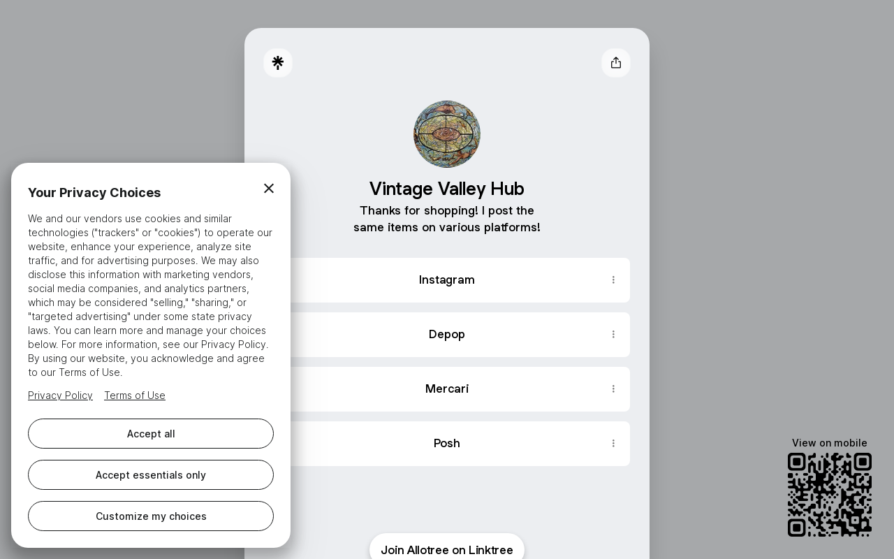 Vintage Valley - Vicksburg website preview