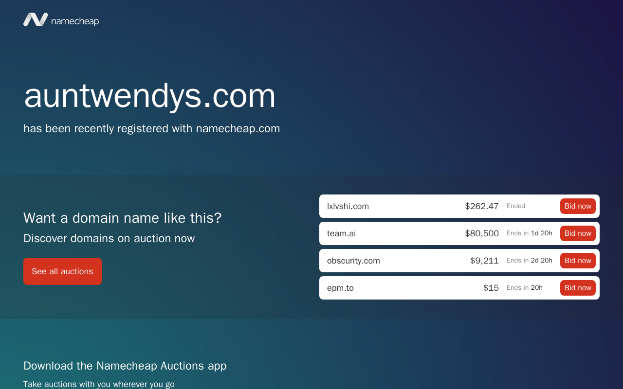 Aunt Wendy's Resale & Consignment website preview