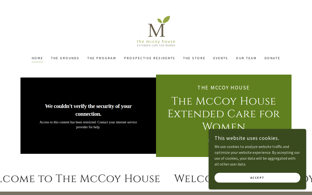 The Real McCoy Thrift Store and Boutique website preview