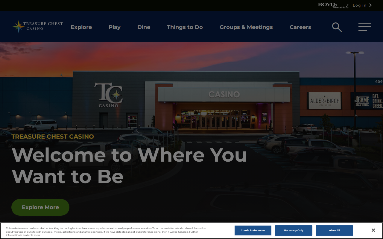 Treasure Chest website preview