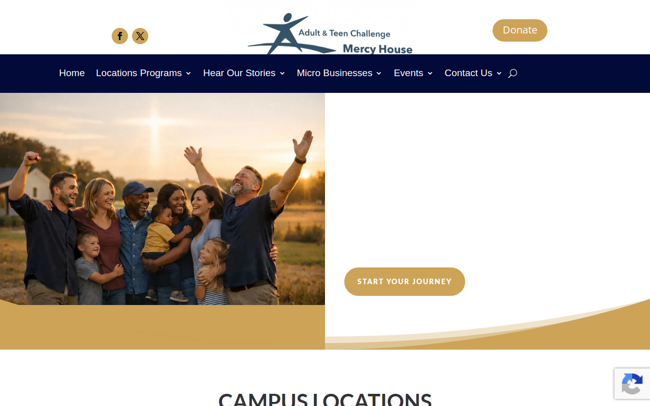 Teen Challenge Ministry website preview