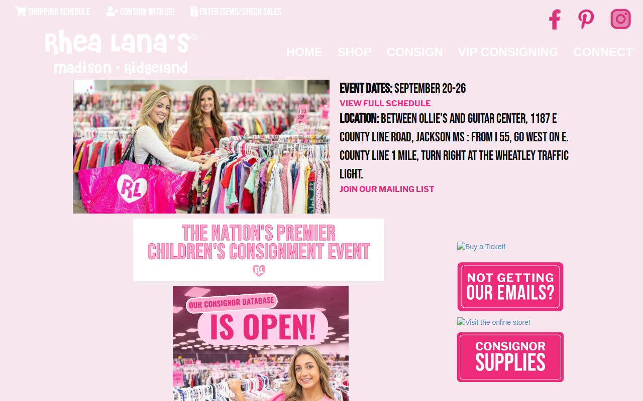 Rhea Lana's website preview