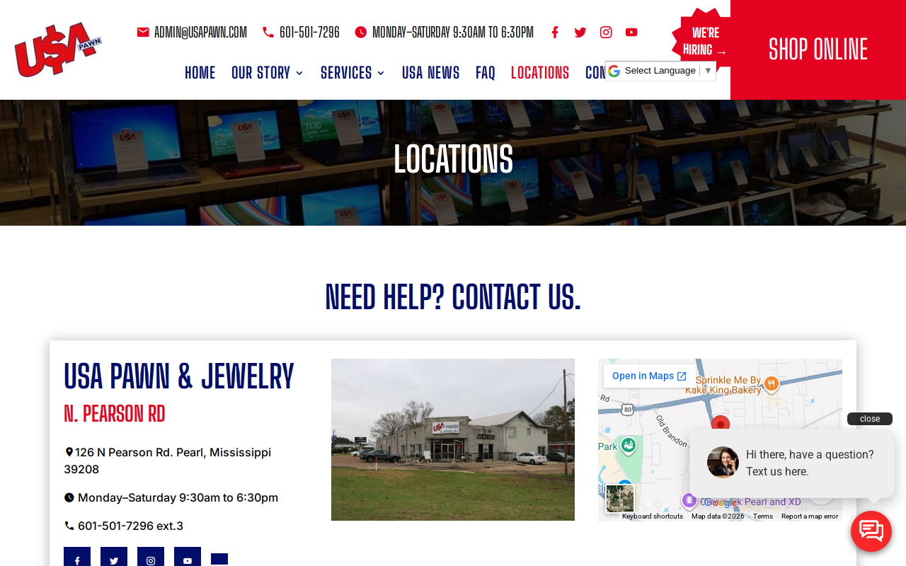 USA Pawn & Jewelry website preview