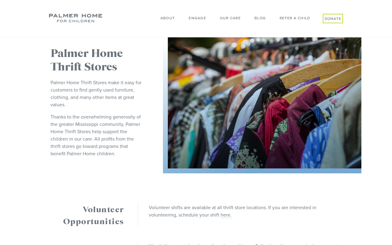 Palmer Home for Children Thrift Store website preview