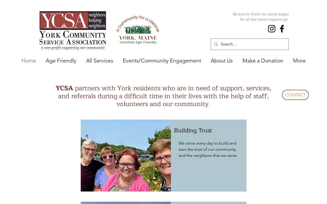 York Community Thrift Shop website preview