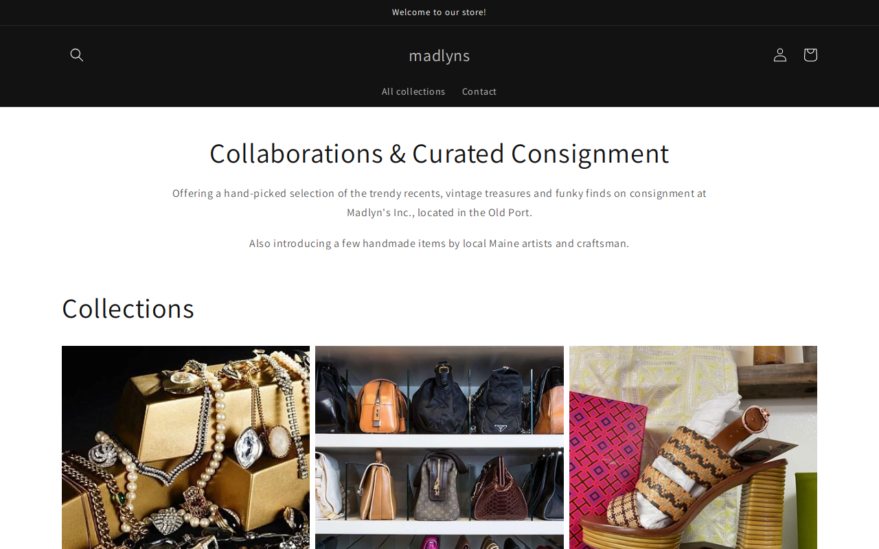 Madlyn's Consignment Shop website preview