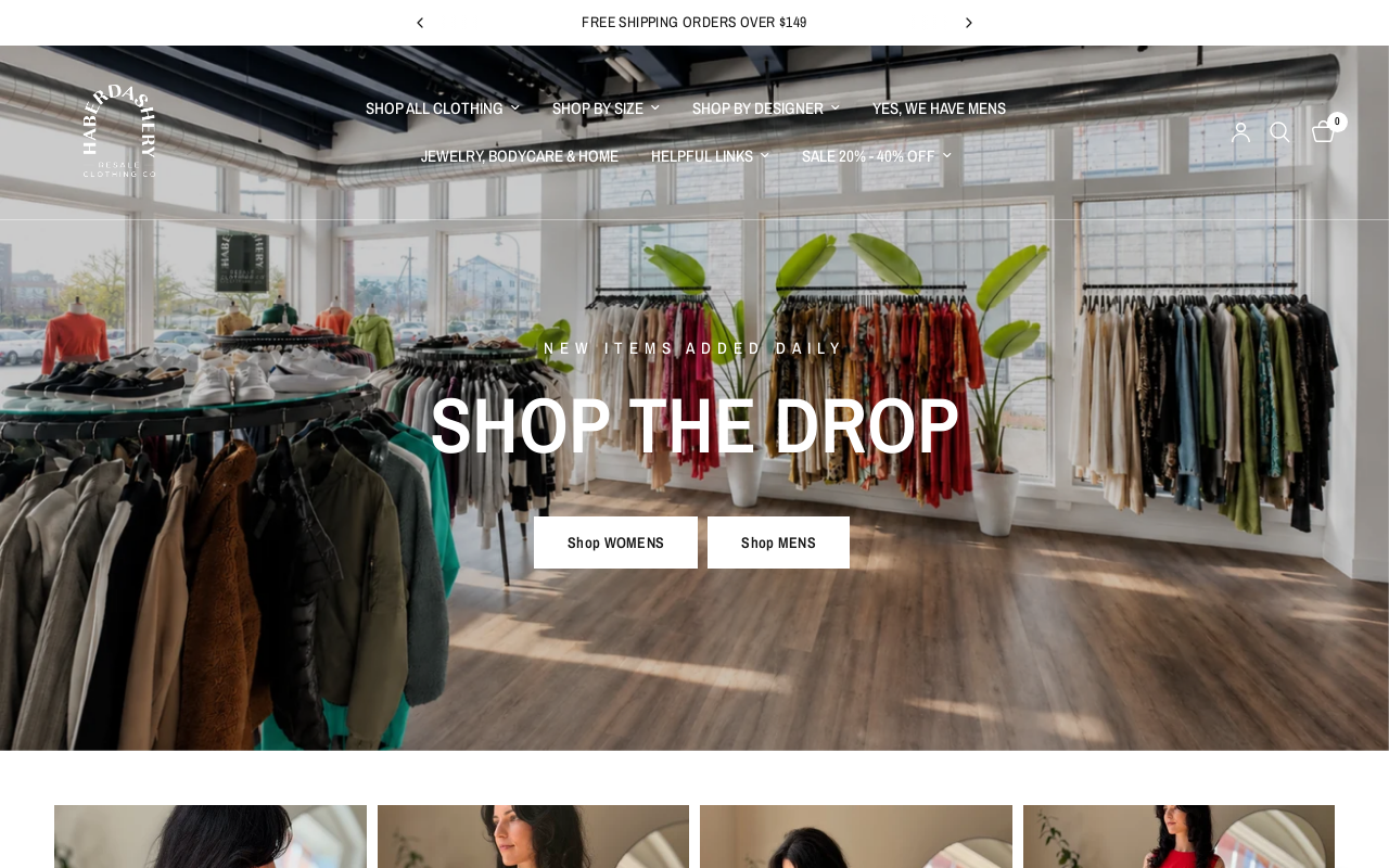 Haberdashery Resale Clothing Co. website preview