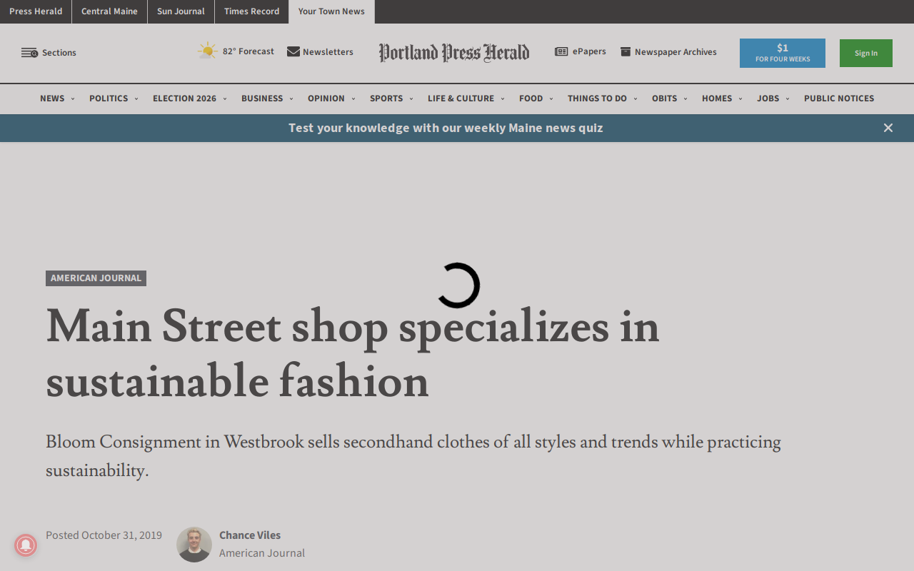 Bloom Consignment & Resale website preview