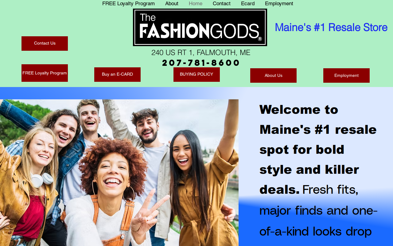 The Fashion Gods website preview