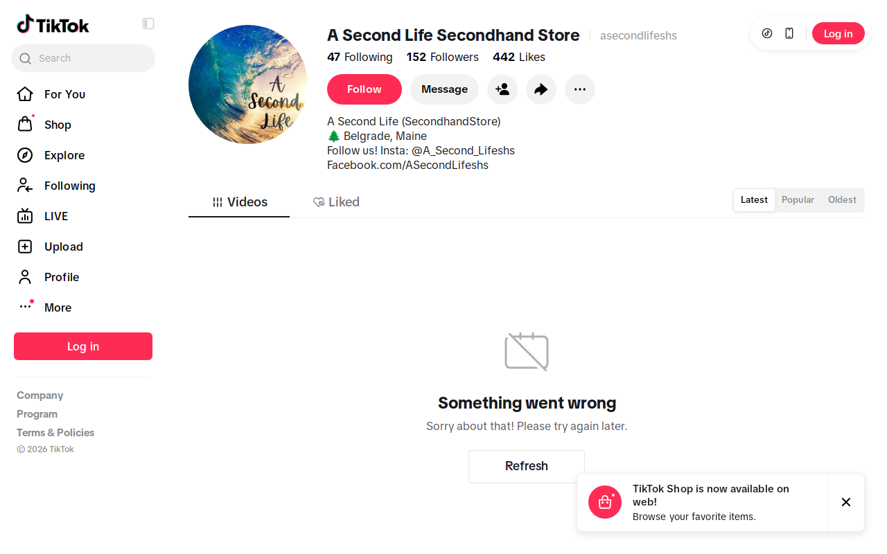 A Second Life website preview