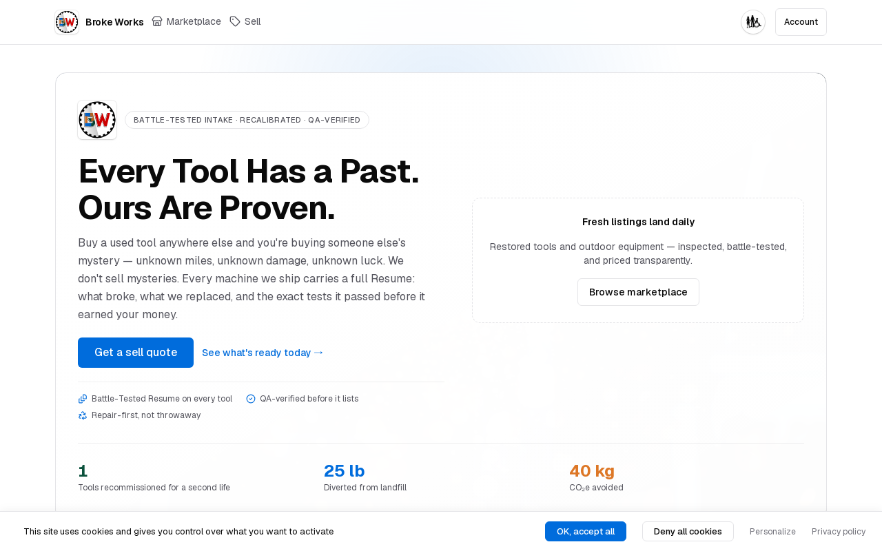 Broke Works website preview
