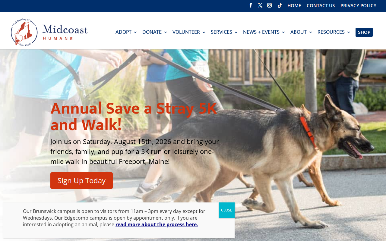 Midcoast Humane Thrift Shop website preview