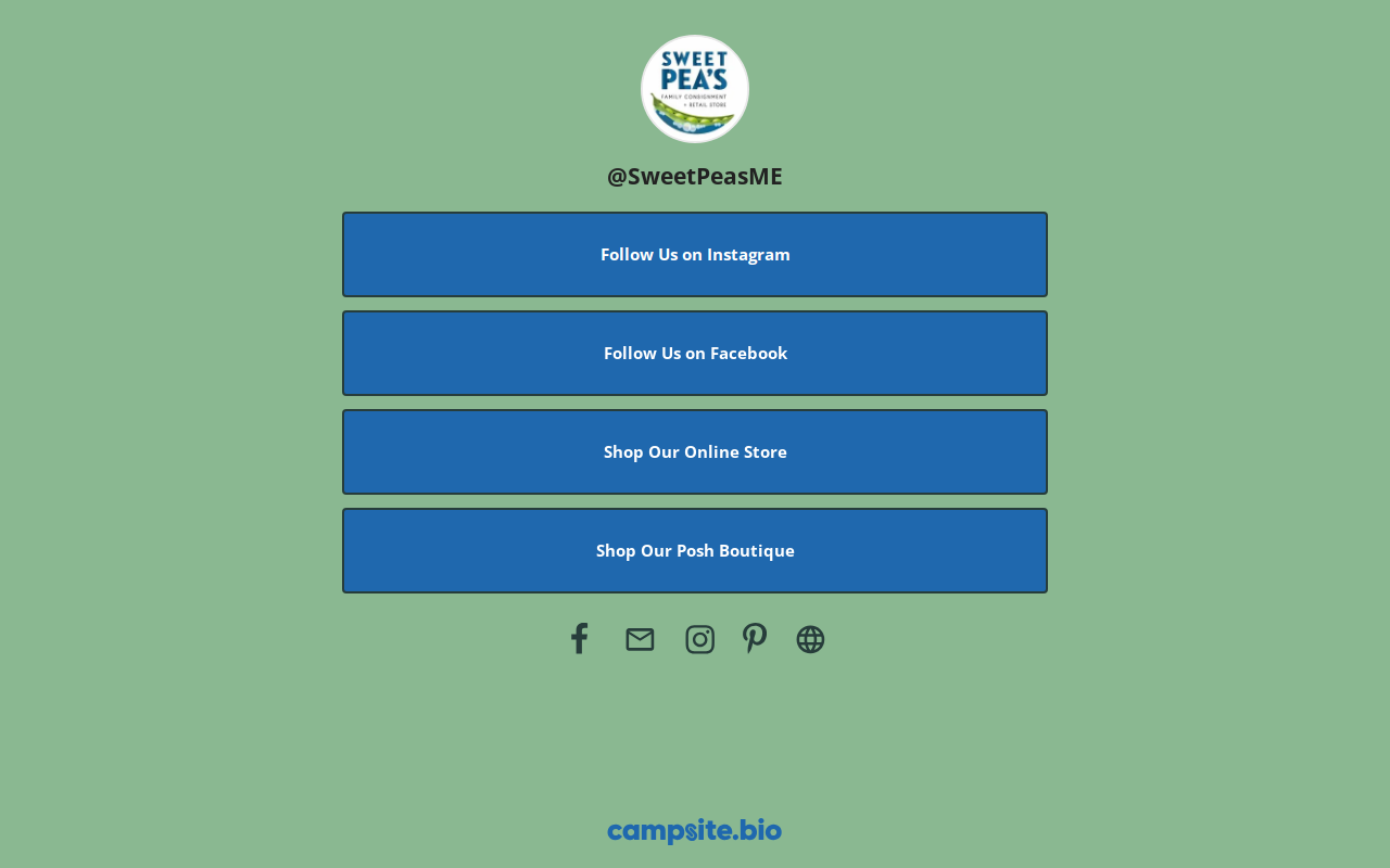Sweet Pea's Family Consignment website preview